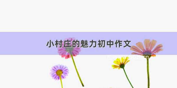 小村庄的魅力初中作文