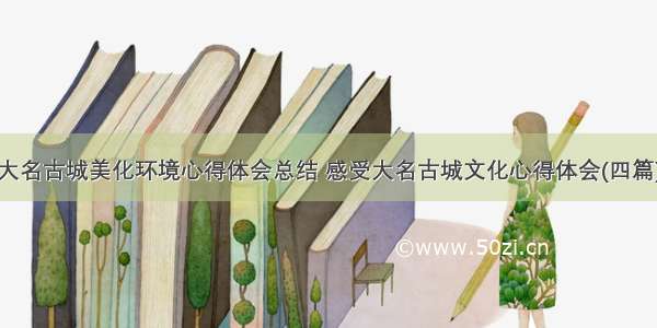 大名古城美化环境心得体会总结 感受大名古城文化心得体会(四篇)