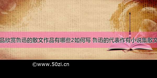 鲁迅散文作品欣赏鲁迅的散文作品有哪些2如何写 鲁迅的代表作有小说集散文集散文诗集