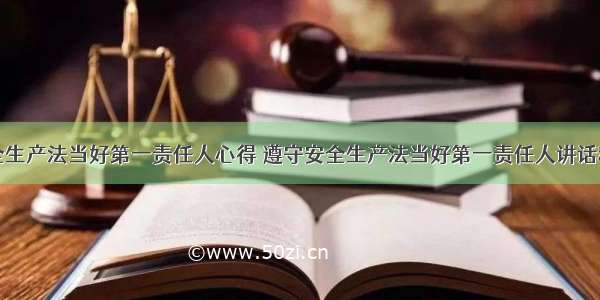 最新遵守安全生产法当好第一责任人心得 遵守安全生产法当好第一责任人讲话稿(优秀12篇)