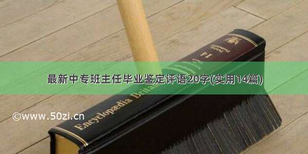 最新中专班主任毕业鉴定评语20字(实用14篇)