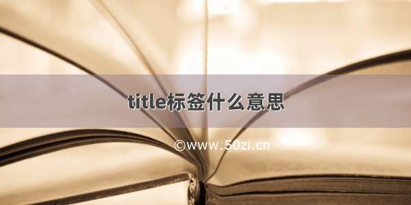 title标签什么意思