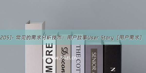 [架构之路-205]- 常见的需求分析技术：用户故事User Story（用户需求） 用例User 