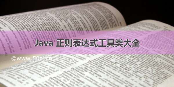 Java 正则表达式工具类大全