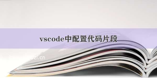 vscode中配置代码片段
