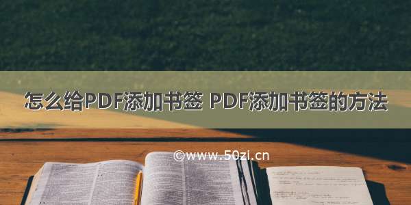 怎么给PDF添加书签 PDF添加书签的方法