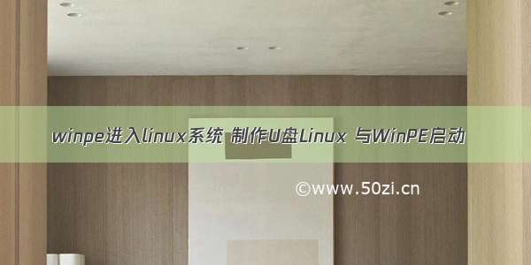 winpe进入linux系统 制作U盘Linux 与WinPE启动