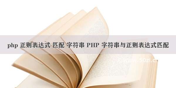 php 正则表达式 匹配 字符串 PHP 字符串与正则表达式匹配