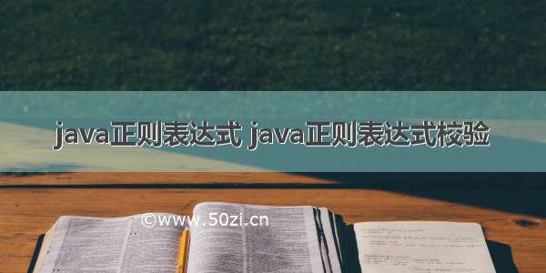 java正则表达式 java正则表达式校验