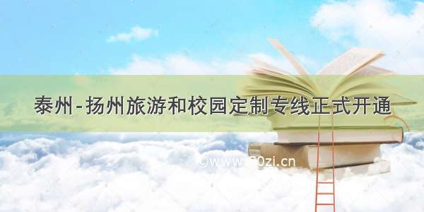 泰州-扬州旅游和校园定制专线正式开通