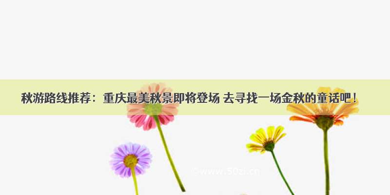 秋游路线推荐：重庆最美秋景即将登场 去寻找一场金秋的童话吧！