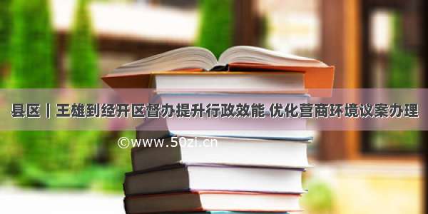 县区｜王雄到经开区督办提升行政效能 优化营商环境议案办理