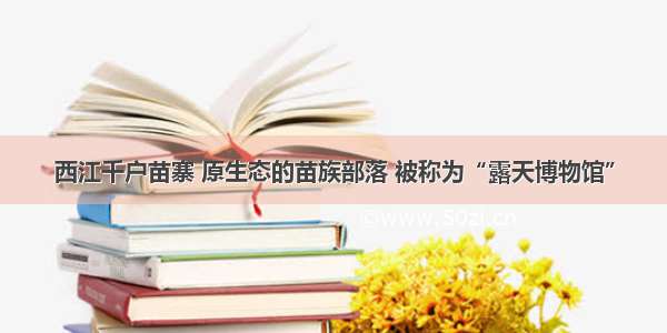 西江千户苗寨 原生态的苗族部落 被称为“露天博物馆”