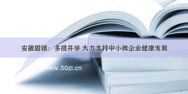 安徽固镇：多措并举 大力支持中小微企业健康发展