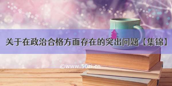 关于在政治合格方面存在的突出问题【集锦】