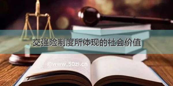 交强险制度所体现的社会价值