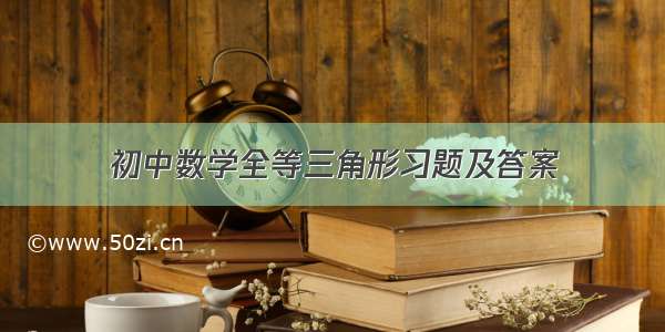 初中数学全等三角形习题及答案