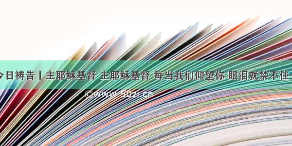 今日祷告丨主耶稣基督 主耶稣基督 每当我们仰望你 眼泪就禁不住…