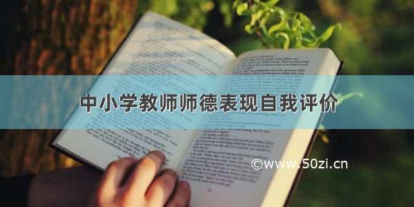 中小学教师师德表现自我评价