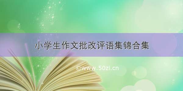 小学生作文批改评语集锦合集