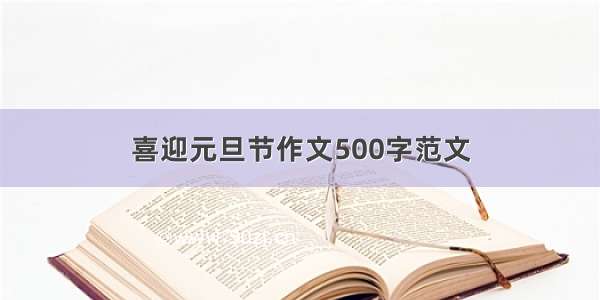 喜迎元旦节作文500字范文