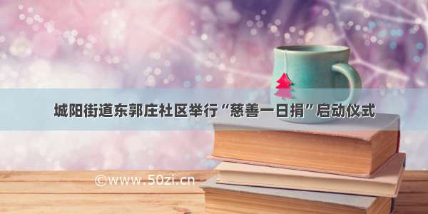 城阳街道东郭庄社区举行“慈善一日捐”启动仪式