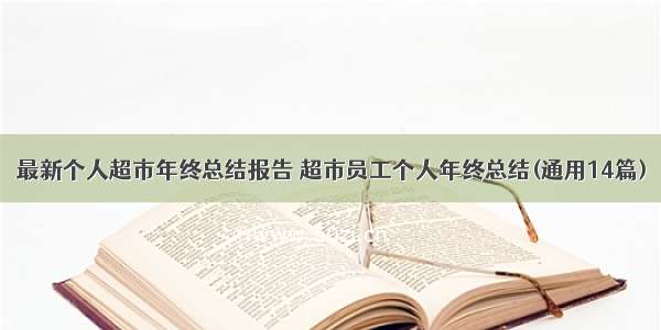 最新个人超市年终总结报告 超市员工个人年终总结(通用14篇)