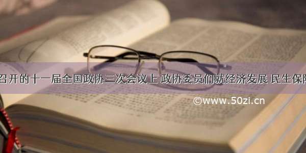 在3月召开的十一届全国政协三次会议上 政协委员们就经济发展 民生保障 文化