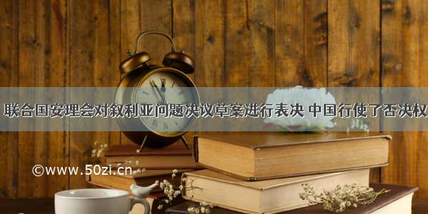 2月4日 联合国安理会对叙利亚问题决议草案进行表决 中国行使了否决权 决议草